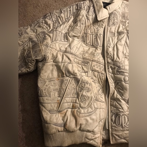 Rare Vintage Scarface Tony Montana Leather Jacket Sz. 5X - Picture 4 of 11